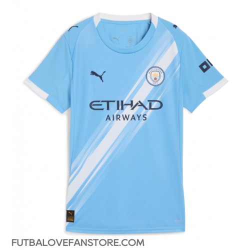 Manchester City Omar Marmoush #7 Domáci Ženy futbalový dres 2025-26 Krátky Rukáv Manchester City Omar Marmoush #7 Domáci Ženy futbalový dres 2025-26 Krátky Rukáv